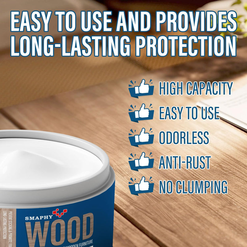 Wood Drawer Lubricant for Home DIY Projects, Multi-Purpose Semi Paste Wax for Wood to Reduce Frictions of Drawer Slide, Door Hinge Lubricant for Preserving Furniture & Restoring Wooden Slide