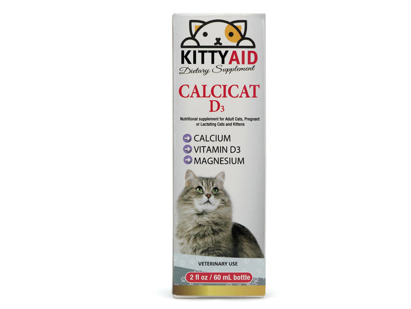 Calcicat D3 Dietary Supplement by Interfarma Corp | Healthy Bones in Cats, & Joint Support Supplement for Cats | with Calcio, Vitamin D3, & Magnesium sulfate | Orange Flavor, Pediatric Drop. Single