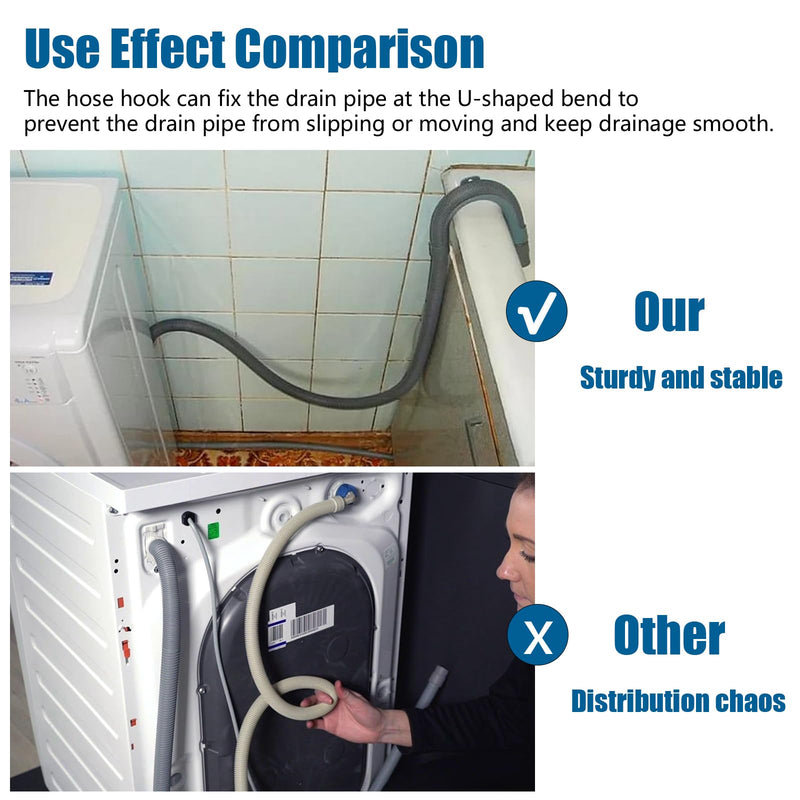 Washing Machine Drain Hose Holder Hook - U Shaped Drain Hose Hook Fit for Washer Dishwasher Drain Hose U Bend
