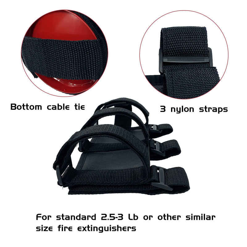 Car Roll Bar Fire Extinguisher Holder Replacement for Jeep Wrangler CJ YJ TJ LJ JK JKU JL JLU, Polaris Ranger RZR General RS1, Can Am Maverick X3 & More - Adjustable Extinguisher Mount Strap 2 Pack - NewNest Australia