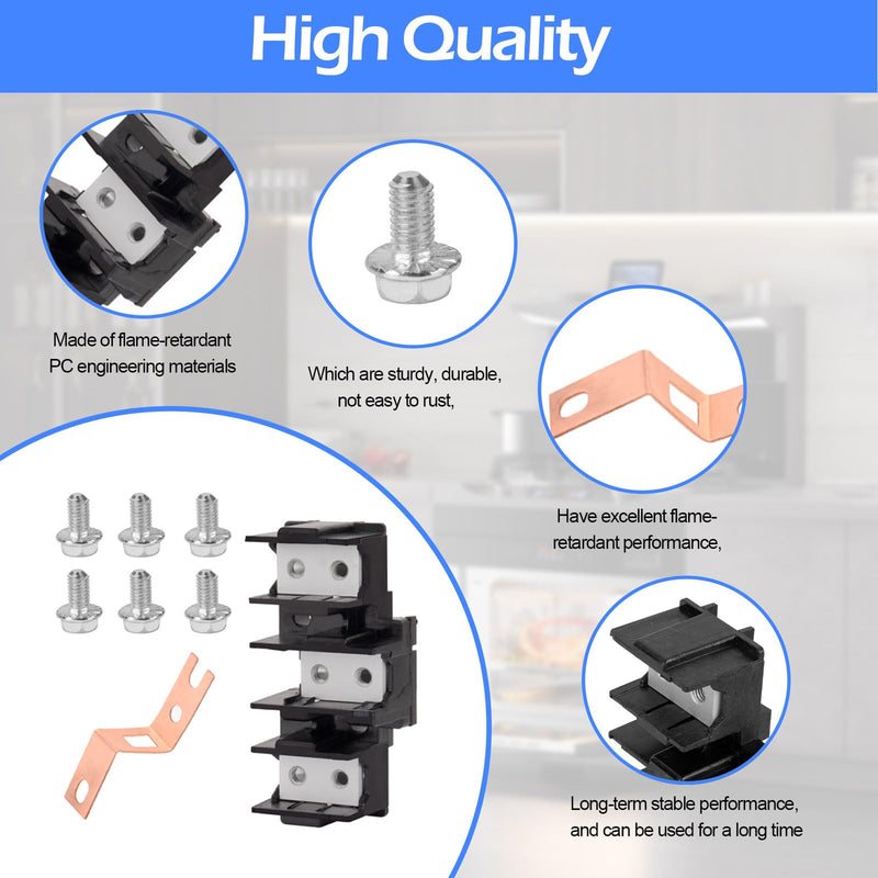 DG96-00173A Range Terminal Block Assembly for Samsung Electric Range/Stove/Ovens DG65-00003A 3282643. 600V 65A 3 Positions Dual Row