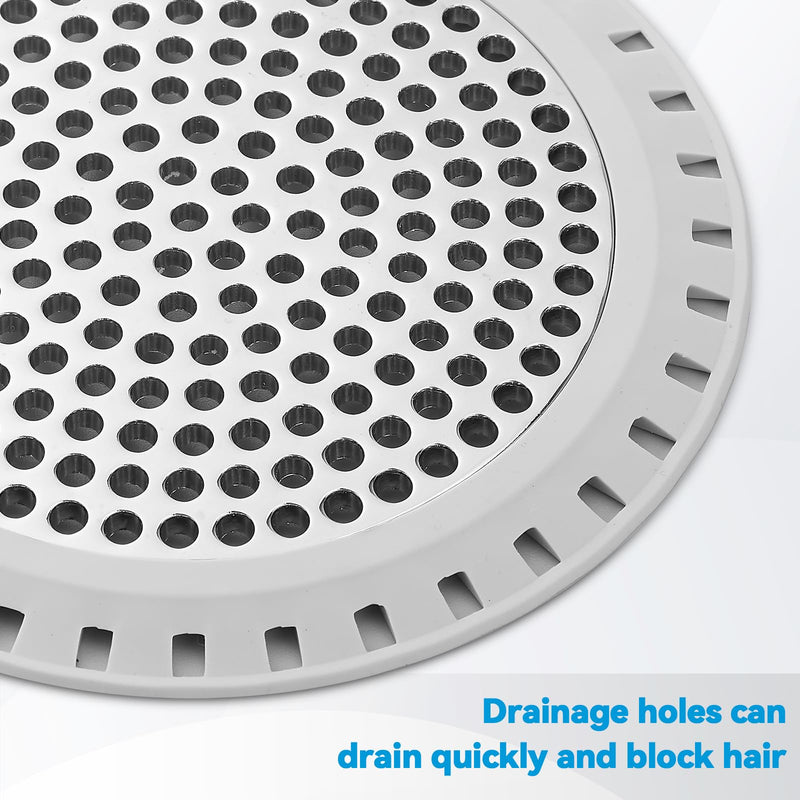Shower Drain Hair Catcher,Aluvor Shower Drain Cover Bathtub Drain Strainers Weighted Metal Hair Trap Stopper Sink Drain Protector Hair Filter Bathroom Flat Strainer Stopper