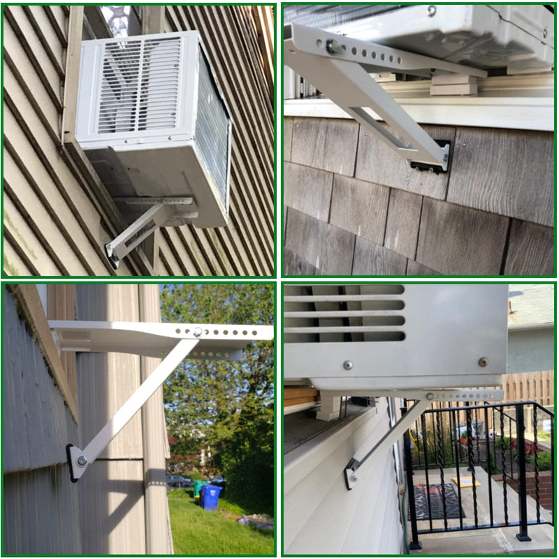 Window Air Conditioner Mounting Support Bracket, Universal AC Unit Window Stand Mount Brackets Support Up to 85 lbs Designed for 5,000 to 10,000 BTU A/C Units up to 85lbs