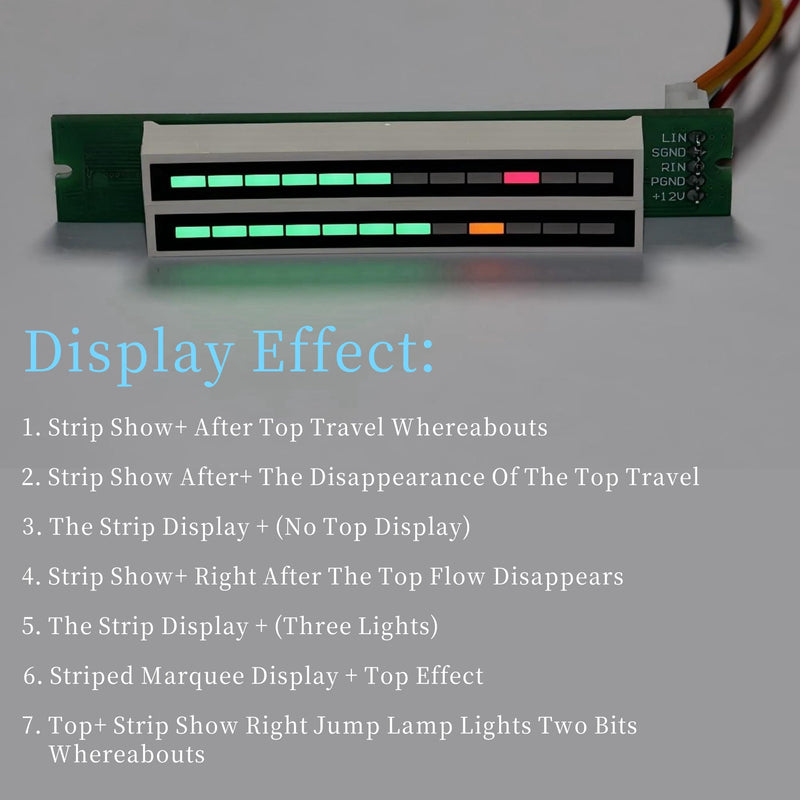 Zerodis Audio Spectrum Analyzer, DIY Dual 12 Level Audio Level Indicator Adjustable Stereo Music Spectrum Display Board for Musicians and Audio Enthusiasts