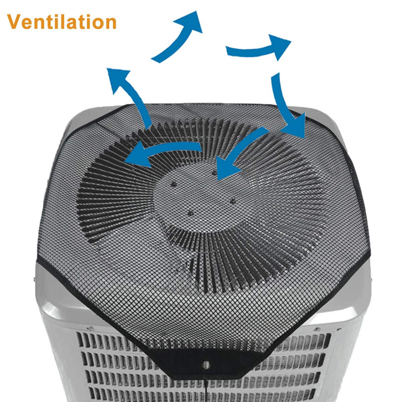 Jeacent Air Conditioner Covers For Outside Units Black,AC Cover For Outside Unit, Air Conditioner Leaf Guard Open Mesh (36"×36") 36'' x 36''