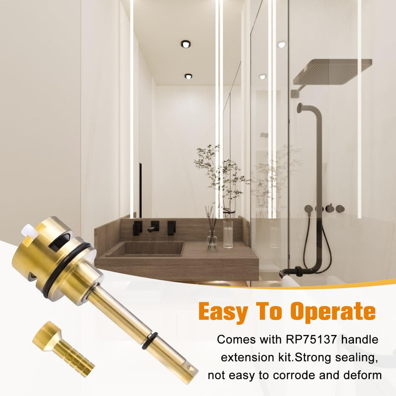 RP51918 3 Setting Diverter Cartridge Replacement Kit Compatible With R11000 R22000 Faucet Valve, 3 Way Shower Diverter Valve, No Leakage Brass Construction