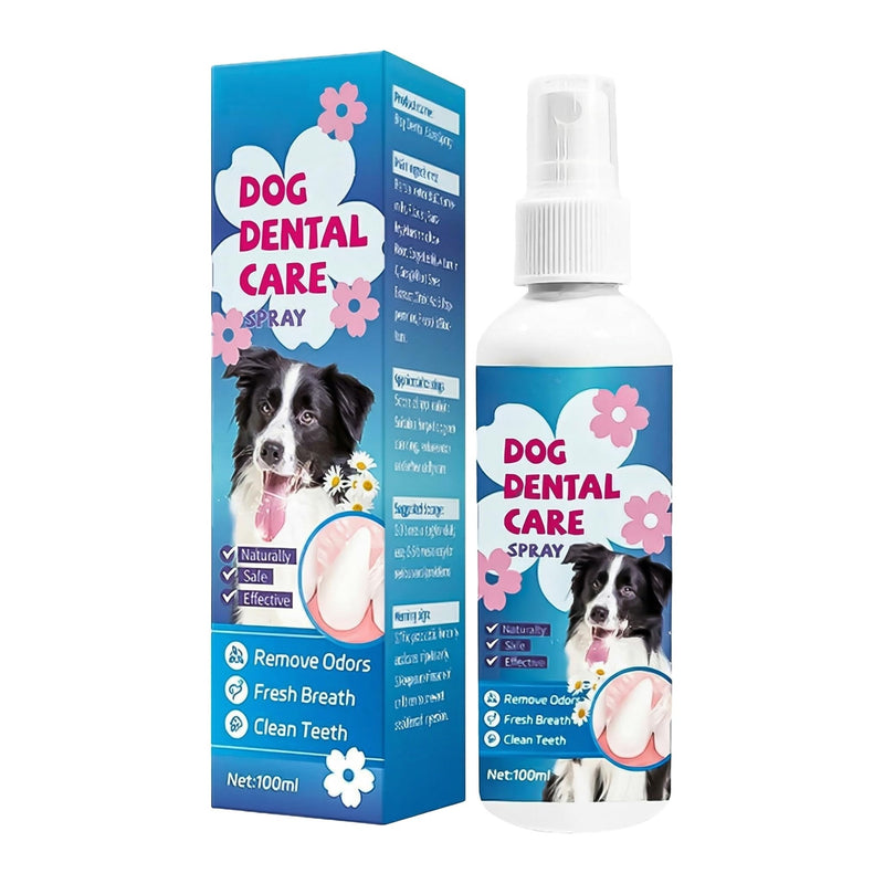Dog Dental Care Spray丨Dogs Teeth Oral Care Cleaning Spray丨Pet Breath Freshener for Pet Cats and Dogs - Support Clean Teeth, Freshen Breath, Reduce Bad Breath and Aid in Daily Oral Use - 100ml