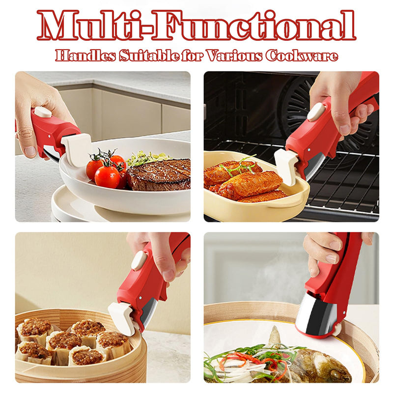 Removable Handle, Detachable Handle for Pots and Pans, Durable & Heat-Resistant, Fits All Cookware Replacement Handles, Compatible with Thin Edge Cookware (2Pcs)