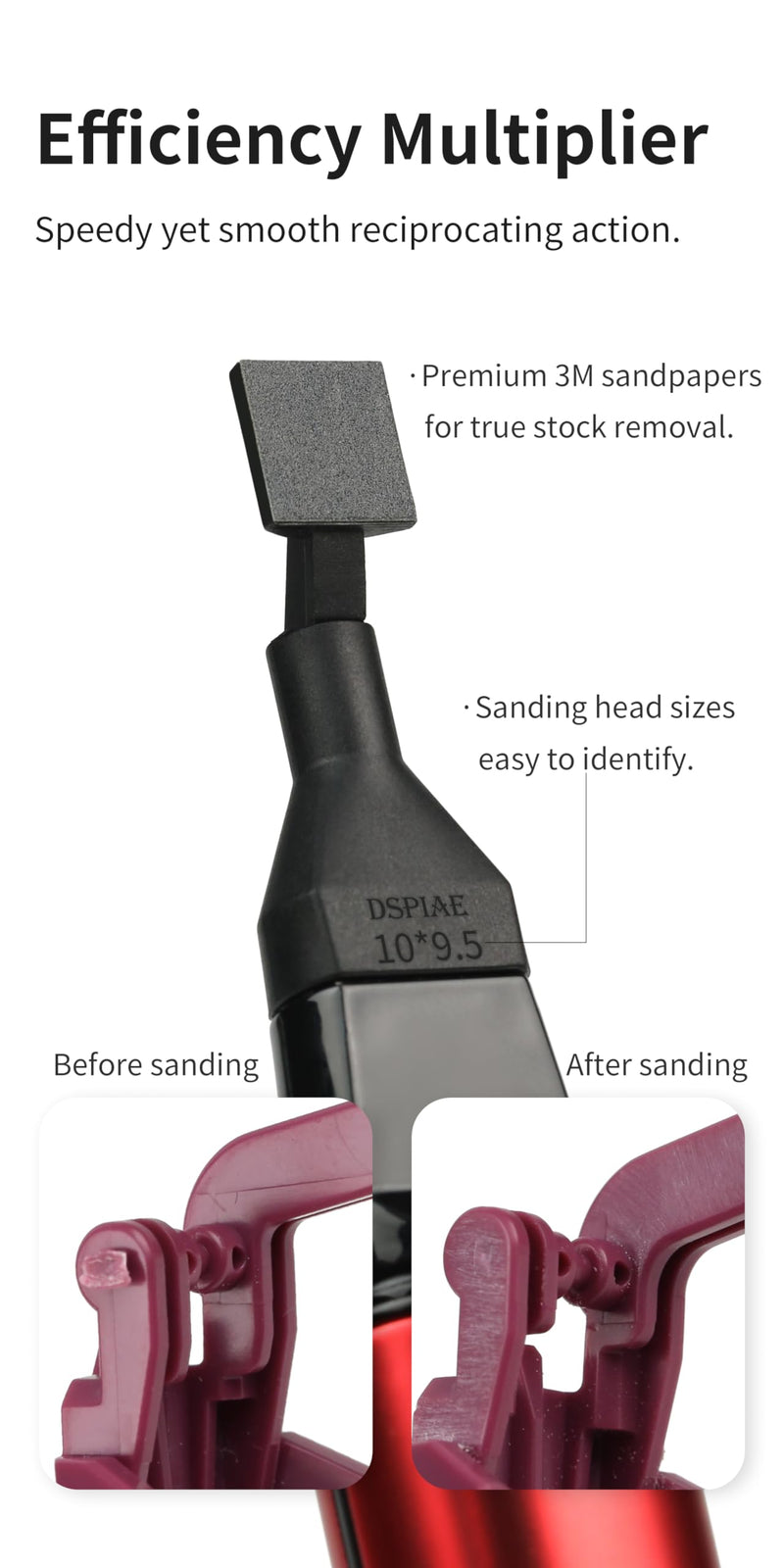 Reciprocating Sander,USB Quick Charging Sanding Pen With 8pcs Sanding Head,Self-Adhesive Sandpaper Pre-cut mesh 134pcs (ESA)
