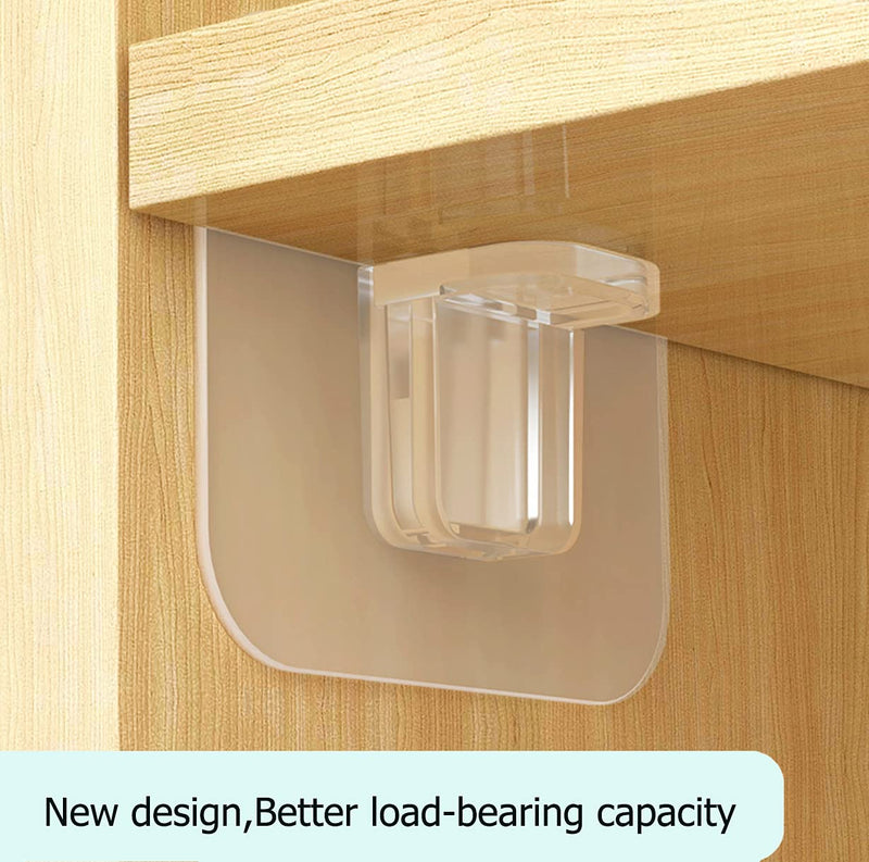 12 Pack Shelf Support Peg,Self Adhesive Shelves Clips,Strong Partition Pin for Kitchen Cabinet Book Shelves Closet Brackets Clapboard Layer