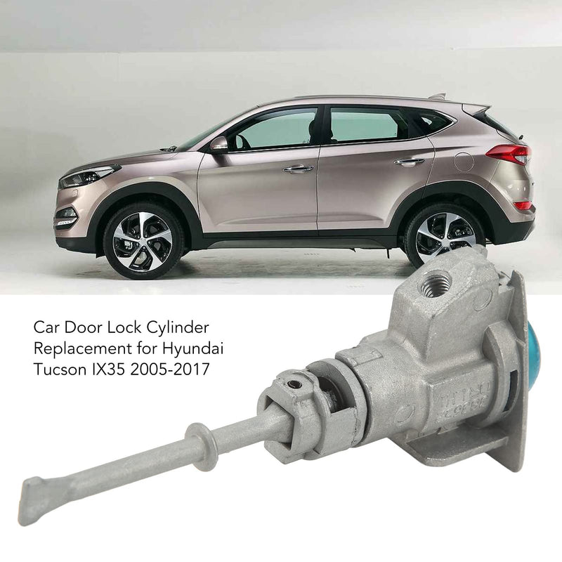 Door Lock Cylinder, Ignition Switch Lock Cylinder, Ignition Lock Cylinder with Key Driver Side Zinc Alloy Replacement Part Compatible with Tucson Ix35 2005‑2017