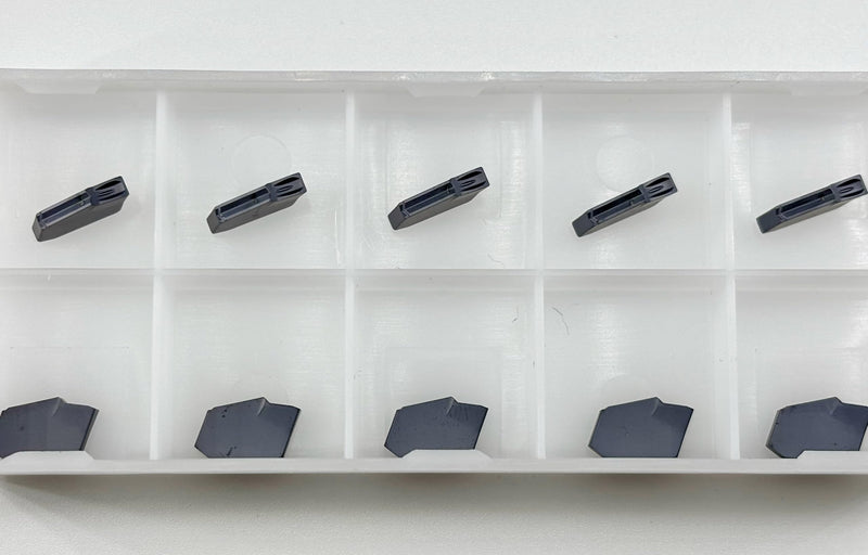 GTN-2 SP200 Carbide Grooving Inserts for CNC Lathe, PVD Black, 10pcs | GTN-2 grade, PVD black TiAlN coating, 2mm wide grooving, ideal for small parts & thin-wall workpieces on CNC lathes FZG20(PVD)
