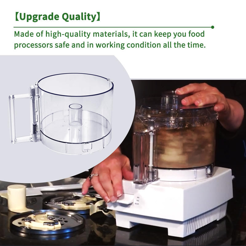 7-Cup Food Processor Work Bowl Compatible with Cuisinart DLC-10 Series,FP-631AGTX-1,NOTE:This bowl features 2 tabs on the top rim of the workbowl