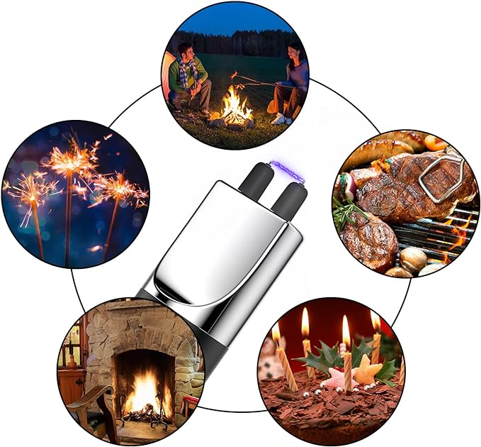 REIDEA Electronic Lighter Candle Lighter USB Rechargeable Lighter with Safety Switch Flameless Portable Windproof Plasma Lighter for Home Cooking, BBQ, Camping Stove, Etc - NewNest Australia