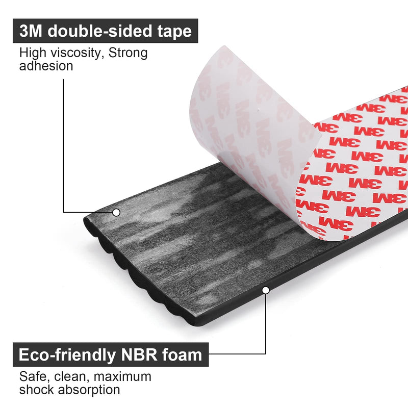 Upgrade Baby Proofing Edge Corner Protector, 16.4ft Edge Guards Padding with 3M Adhesive, Extra-Wide Soft Rubber Foam Padding, Furniture,Sharp Edge Safety Corner Edge Bumper Guard-Black Black