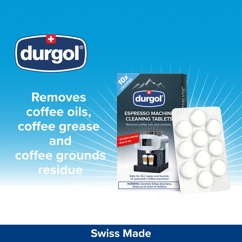 Durgol Espresso Machine and Coffee Maker Cleaning Tablets, 10 count 10 Count (Pack of 1)