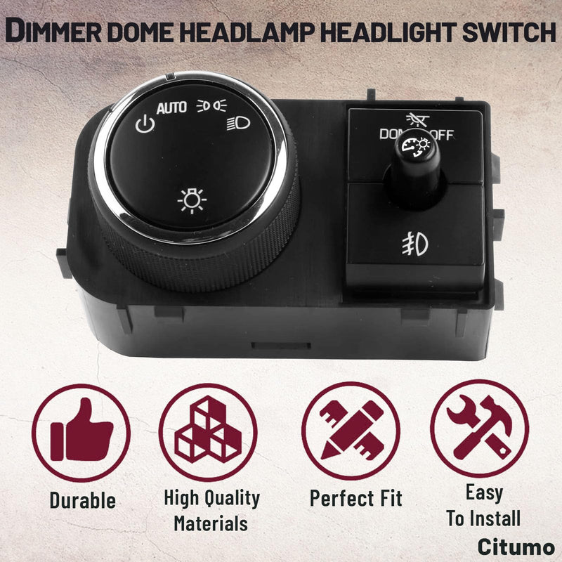 25858705 Dimmer Dome Headlamp Headlight Switch 1527J 15096895 with Fog Light Wiring Harness Compatible with 2007-2013 Silverado Suburban Tahoe GMC Sierra Yukon XL