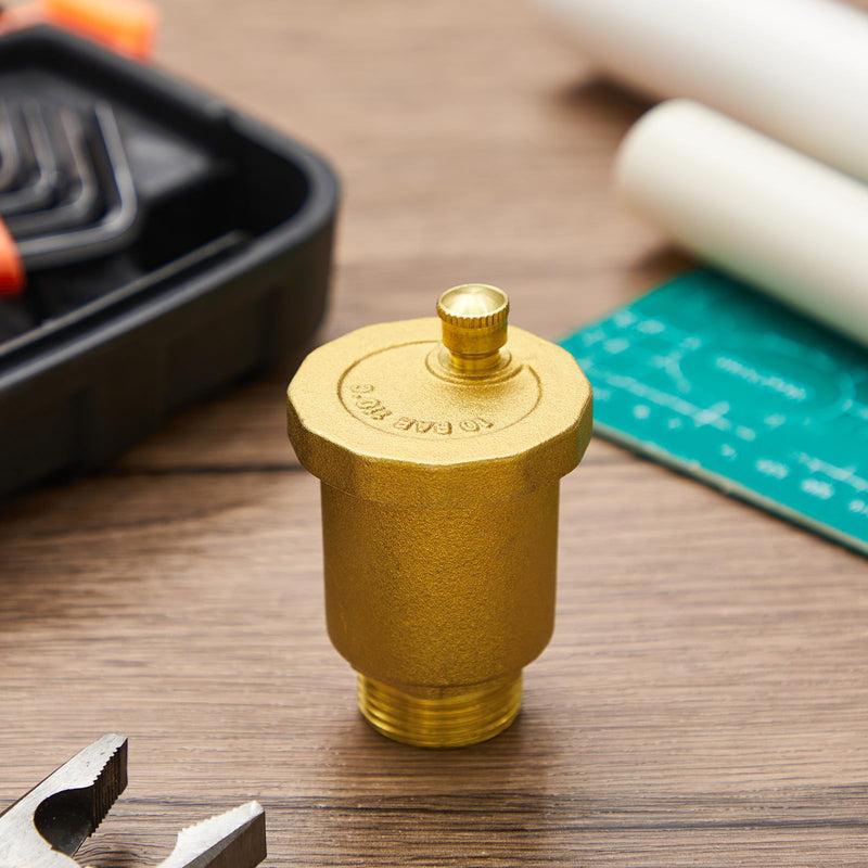 4 Pack Brass Automatic Float Valve 3/4" Male NPT Thread Air Release Bleeder Vent Valve Automatic Diaphragm Pipe Fitting Connector Adapter for Hot Water Radiator Boiler Heat HVAC Exhaust System