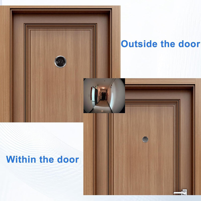 Door Viewer,10Pcs Zinc Alloy 220 Degree Wide Viewing Angle Door Peep Holes Door Peephole with Heavy Duty Privacy Cover for 35mm-55mm Thickness Doors