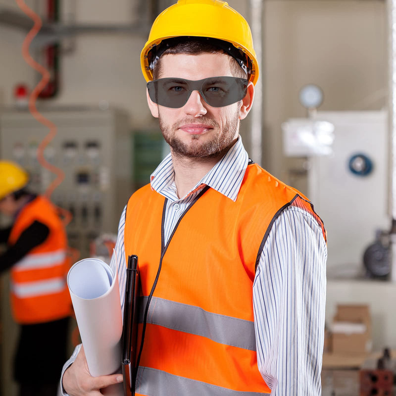 WFEANG Safety Glasses - Safety Sunglasses for Men & Women with ANSI Z87.1, Scratch & Impact Resistant Protective Eyewear for Work, Construction, Lab, Shooting (30-Pack Smoke) 30grey 1