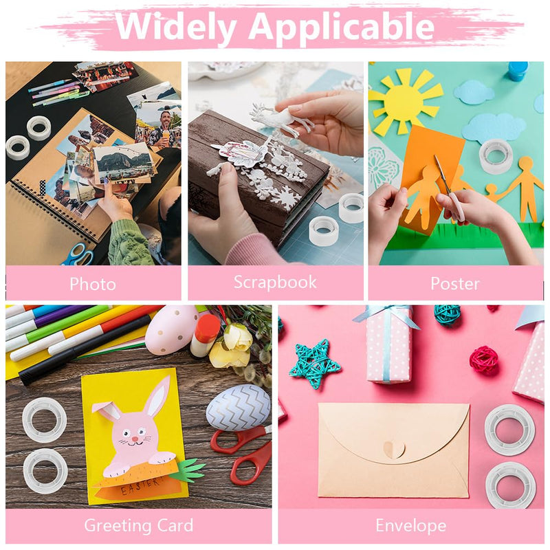 Ainiv 600 PCS Balloon Sticky Dots, Double Sided Dot Stickers, Clear Removable Round Sticky Tack No Trace Sticky Putty Waterproof Dots for Craft Gift Wrapping Wedding Christmas Festival Decoration
