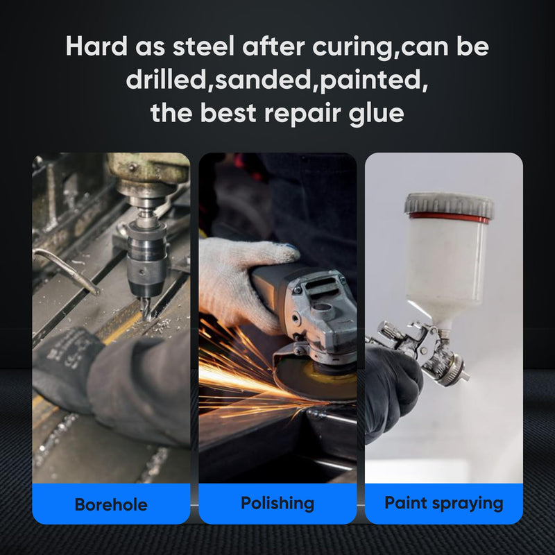 High-Strength 2-Part Epoxy Metal Glue, 1.76oz Heavy Duty Liquid Welding Glue for Metal, Ceramics, Stainless Steel | Heat Resistant & Versatile Repair 1pcs