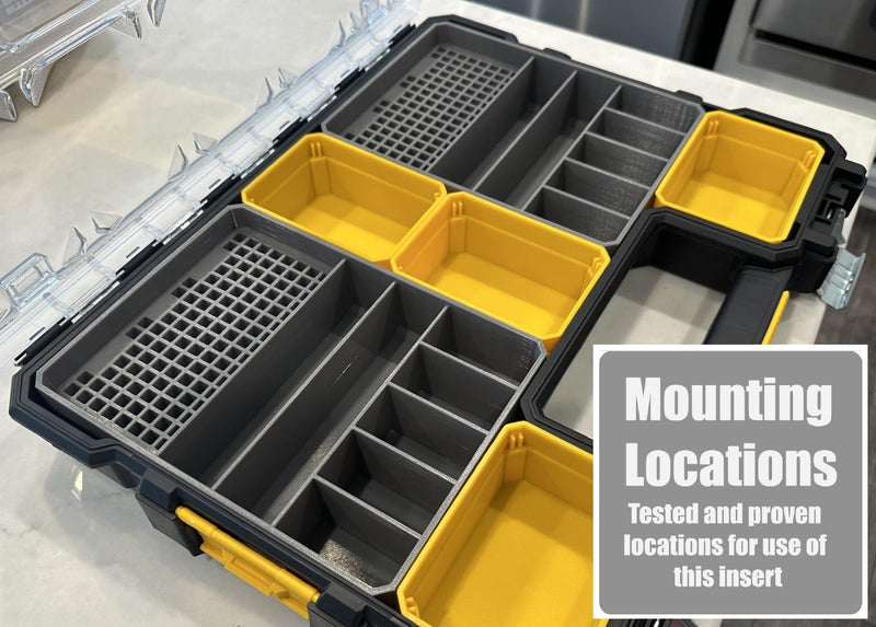 GarageInOrder Impact Bit Organizer for Dewalt Pro Organizer (Black) Black