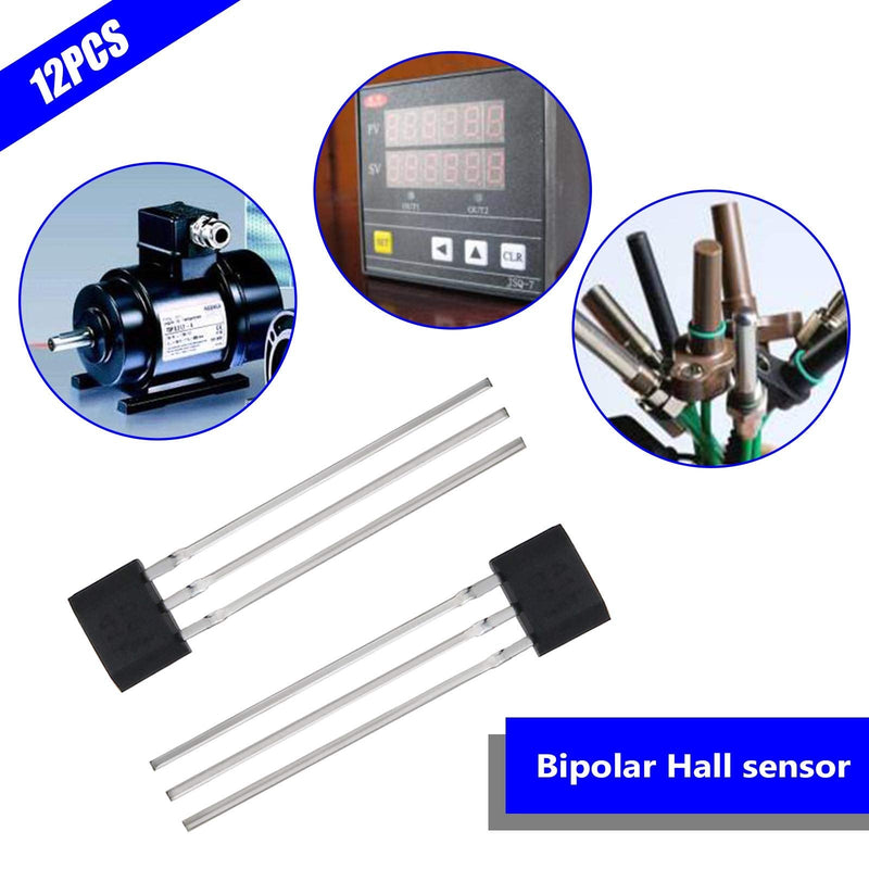 12Pcs 41F TO-92S Bipolar Hall Effect Sensor Magnetic Detector SS41F 0H41 SH41 S41 3 Pins Sensor For Electric Vehicle Motor Industrial Applications