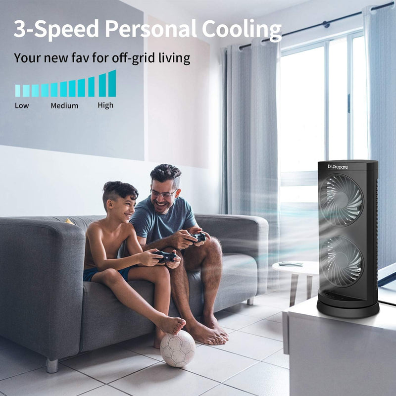 Personal Tower Cooling Fans that Blow Cold Air, Standing Small Desk Fan with 3 Speeds & Timer, 60° & 110° Oscillating Table Fan, Quiet and Safe Electric Floor Fan for Bedroom, Bedside, Home, Office 3600RPM