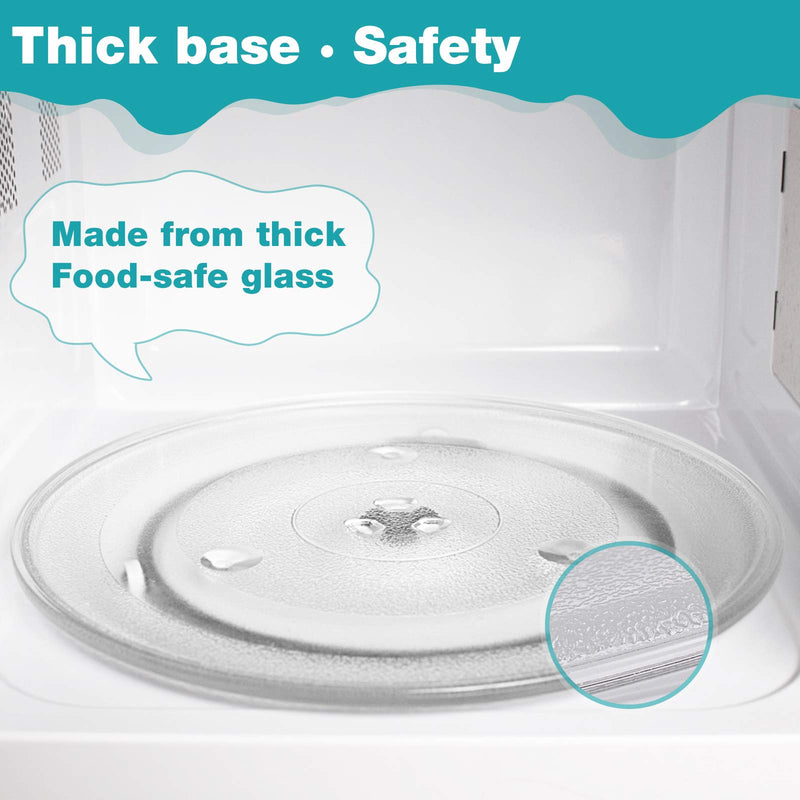 9.6" Small Microwave Glass Turntable Compatible with Panasonic F06016D00XN A06015G10XN, 9-5/8 inch Replacement Microwave Glass Plate for Insignia 252100500496, 245mm Galanz Nostalgia 9.6"