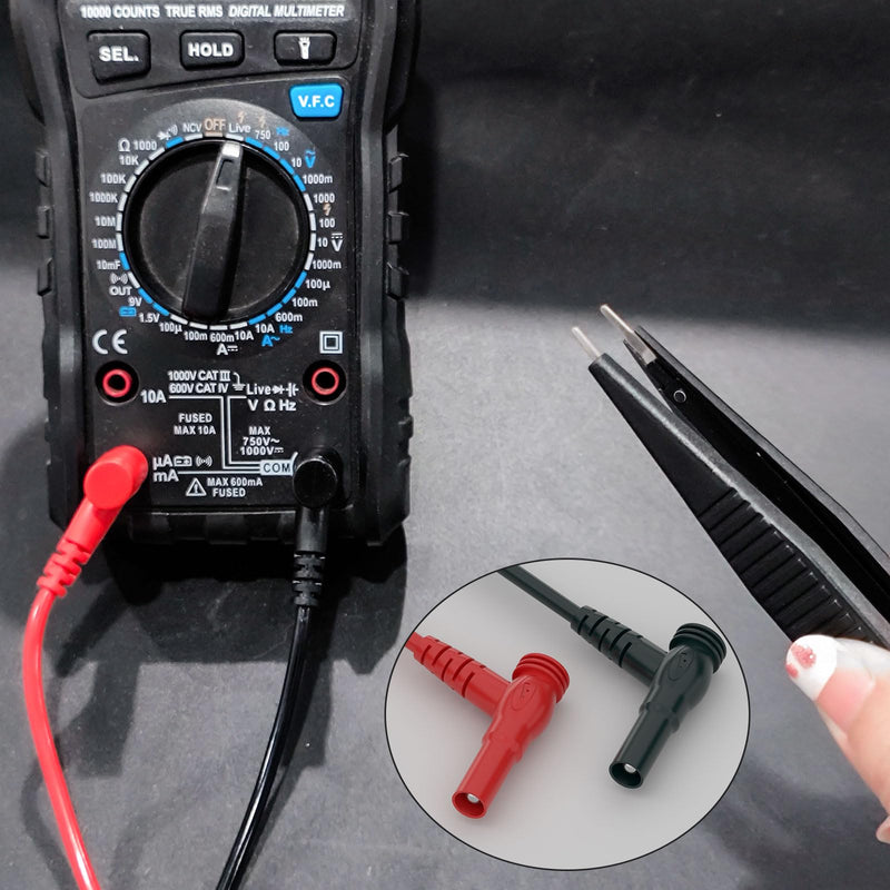 Goupchn Multimeter Test Leads Kit 21PCS Digital Electrical Testing Probes Set with Alligator Clips SMD IC Test Hook Clips Test Tweezer Replaceable Precision Sharp Probes