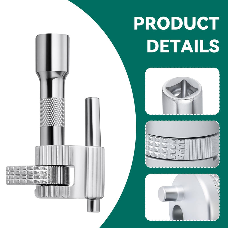97258 3/8“ Tub Drain Removal Tool, Equipped With a 3/8" Ratchet Wrench, for Bathtub, Drains, Household Sewers, Bathroom Sink Drains, Kitchen Sink Drains, etc Plumbing Repairs ﻿