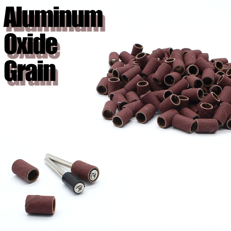 120 PCS 1/4 Inch Sanding Sleeves 400 Grit Sanding Drum and Sleeves Set Oxide Sandpaper Sanding Drum Sanding Bands