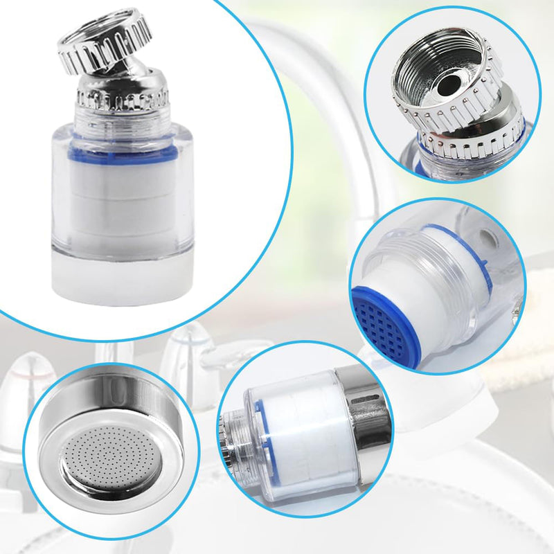PCTC Bathroom Sink Filter, Bathroom Faucet Filter, 360 Degree Rotating Faucet Filter Purifier Kitchen Faucet, Fluorine, Heavy Metals and Hard Water from Home Kitchens and bathrooms (2 Pack) A