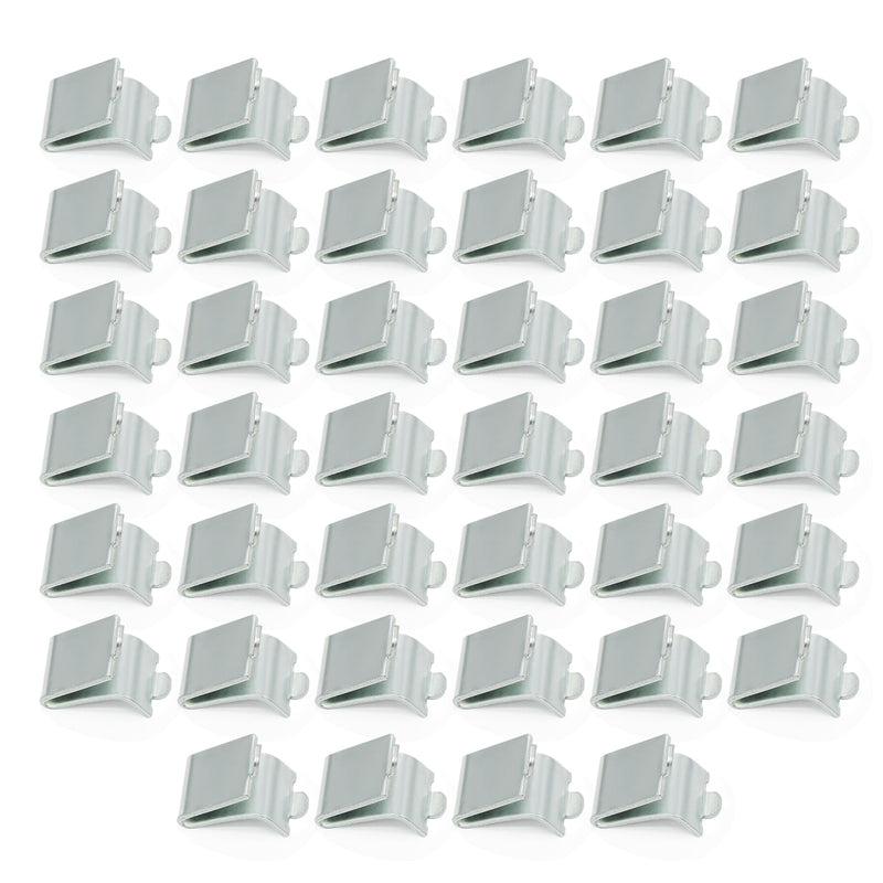 40 Pieces Silver Shelf Supports Clip, Adjustable Steel Pilaster Heavy Duty Shelving Brackets for Metal Wood Freezer Fridge and Cabinet 40