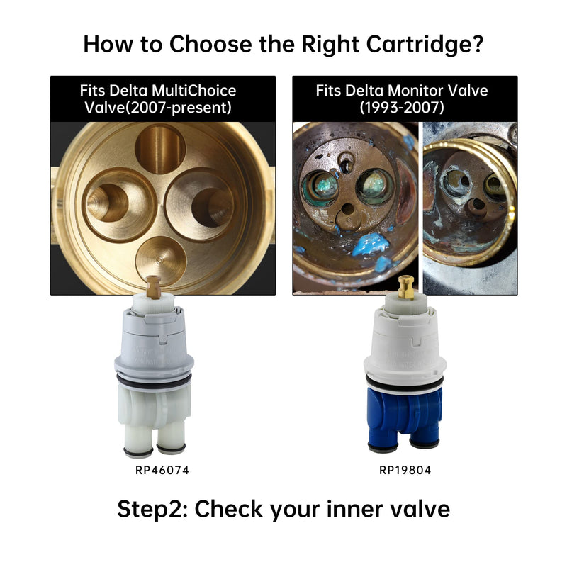 RP46074 Shower Cartridge Replacement for Delta 13/14 Series, Compatible with Delta MultiChoice Rough-in Valve and Single-Hanlde Trim Kit RP46074 Cartridge