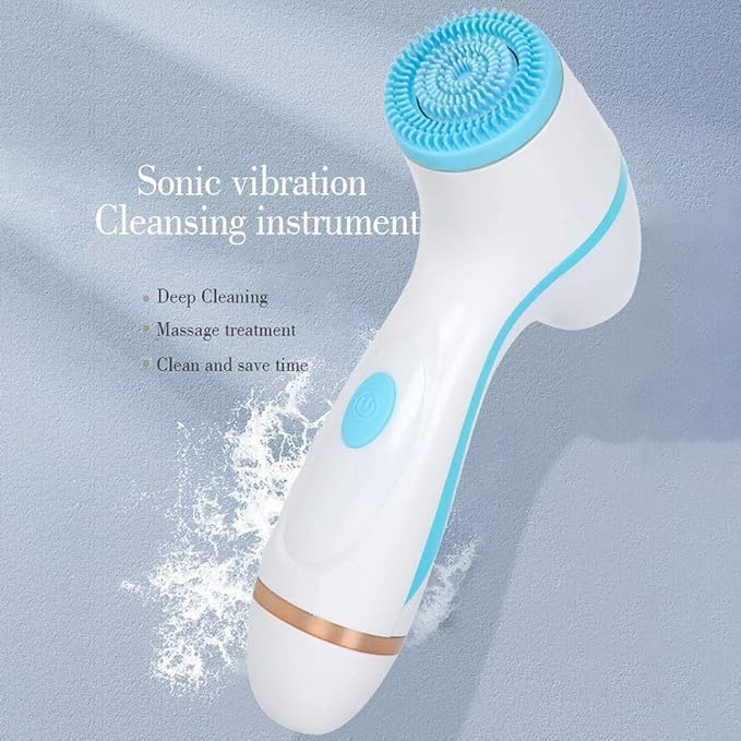 Pichidr-JP Electric Facial Cleansing Brush, Foam Facial Cleansing Body Brush, Facial Cleansing, Makeup Remover Brush, Pore Brush, Acne Facial Cleansing, Rechargeable Electric Rotating Facial Cleanser, - NewNest Australia