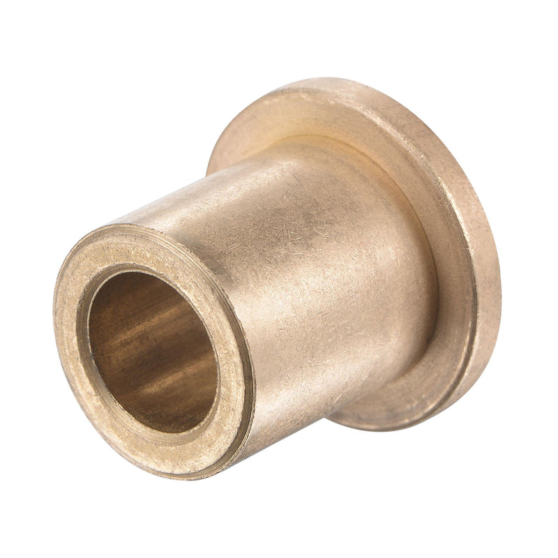 uxcell Flange Sleeve Bearings 10mm Bore 16mm OD 20mm Length 22mm Flange Dia 3mm Flange Thickness Sintered Bronze Self-Lubricating Bushing 2pcs 10x16x20mm