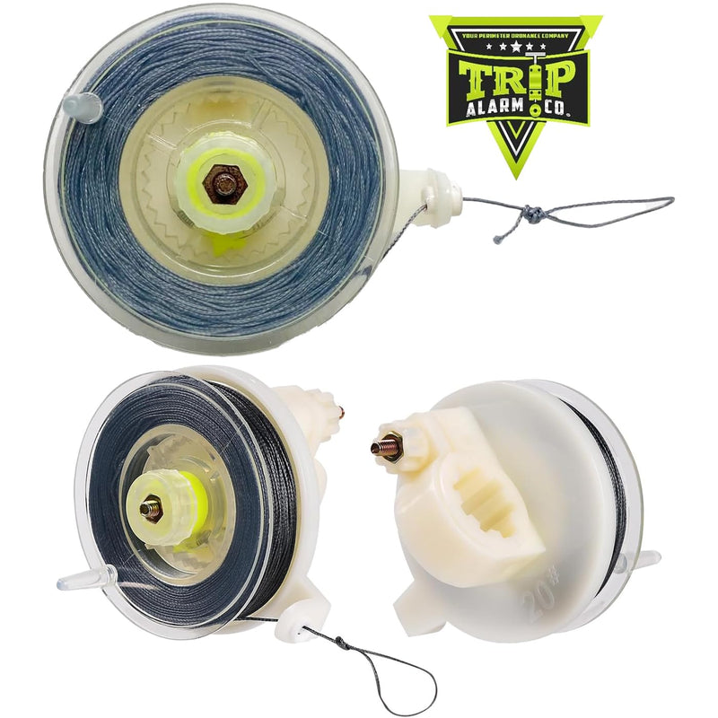 Kevlar Trip Wire on Reusable Reel (2 Pack) - Early Warning Perimeter Defense for All Devices - 85FT Silicon Coated Kevlar Line On Easy Wind Reel for Camping & Security