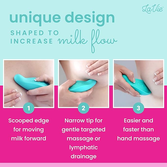 La Vie LV-TEAL-LM1-TEAL Mastitis Breast Milk Massager, Teal - NewNest Australia