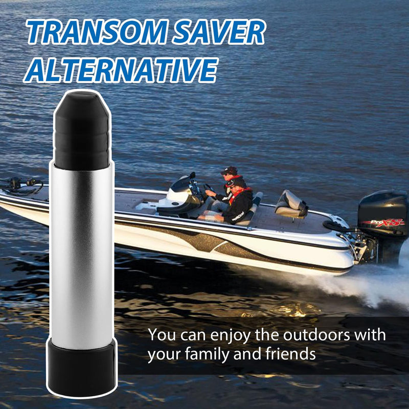 Outboard Transom Saver - Silver Rubber Trailering Support with Steer Stops, Compatible with 3-Ram Trim/Tilt, fits Yamaha Outboard.