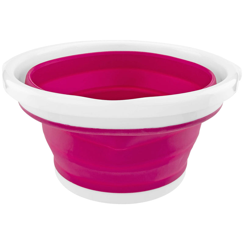 Southern Homewares Foldable Silicone Collapsible 2.65 Gallon Bucket Pink