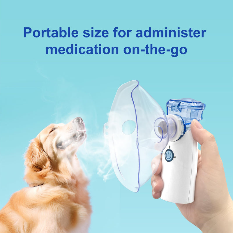 Portabe Cat Nebulizer,Handheld Nebulizer of Cool Mist for Dog Pets, USB Rechargeable Veterinary Nebulizer,Steam Inhaler for Home Office Use for Breathing Problems,Animal Use