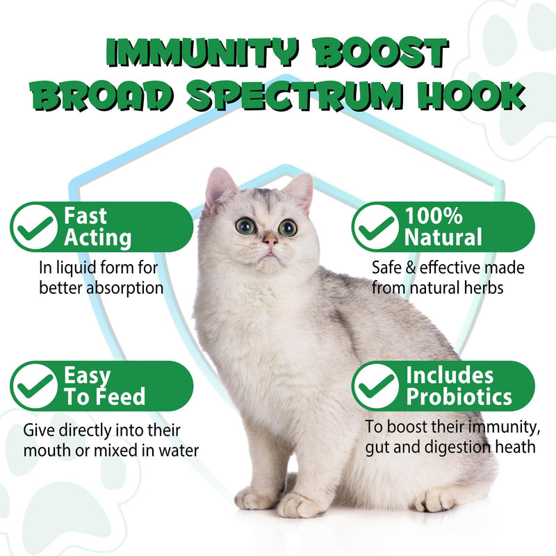 Specifically Formulated for Cats, Natural Broad Spectrum Treatment for Digestion Care and Support, Herbal Cleanse for Cats with Probiotics, Boost Immunity, Promote Cats Gut Health