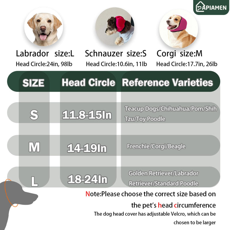 Dog Ear Cover for Hematoma,Bathing,Grooming,Drying,Fashion No Shake Ear Wraps for Dogs Ear Muffs Noise Protection Anxiety Relief,Waterproof Dog Calming Hoodie Shower Cap(Green,S) A-Green S