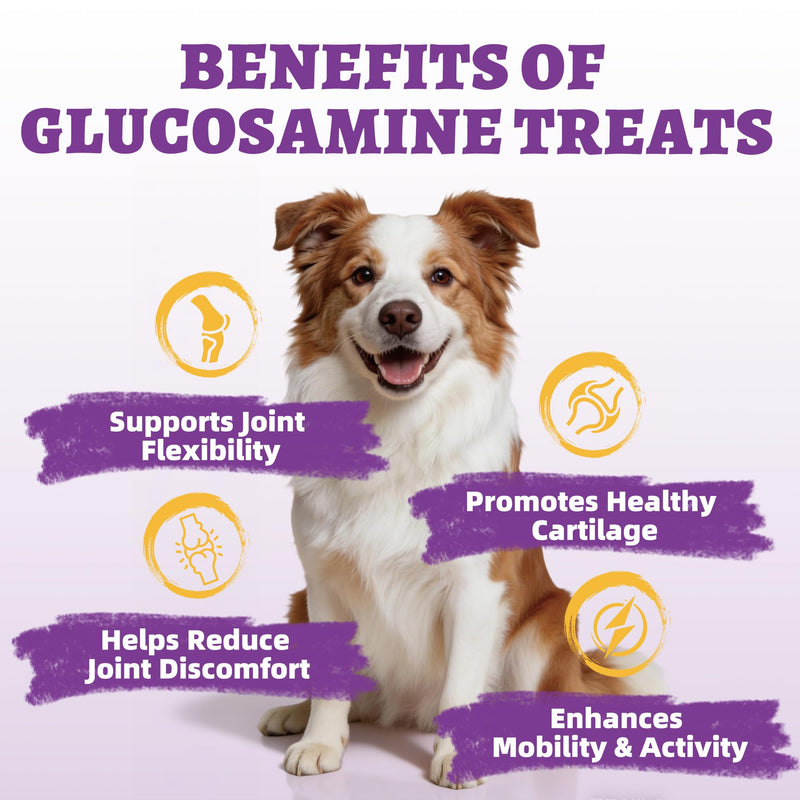 Just Try 15 OZ Glucosamine Dog Treats Joint Support for Dogs Hip and Joint Health Mobility Supplement Puppy Training Treats Healthy Dog Treats