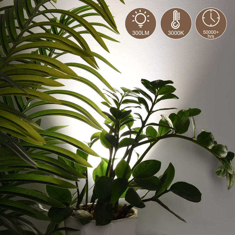 2 Pack Dimmable Spot Lights Indoor with Timer and Remote, 3000K/4000K/5000K Adjustable LED Up Lights,3W Plant Spotlight Indoor Uplighting, Indoor Accent Light for Plants