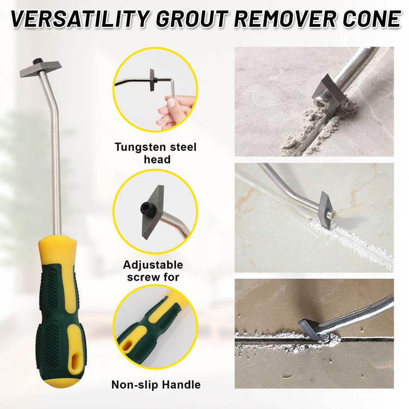 37 Pack Grout Removal Tool Kit, 3 Tile Grout Saws with 20 Extra Cleaning Blades, Hand Grout Saw and Caulk Remover Tool for Bathroom Showers, Ideal for Tile Grout Gap Cleaning and Repair