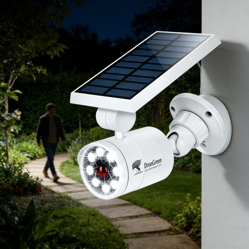 Motion Sensor Outdoor Solar Lights Waterproof Aluminum alloy(Not plastic) Solar Spot Lights, Solar Motion Detector Lights for Outside Patio Porch Wall Driveway Garden, 100-Week FREE Refund/Replacement White