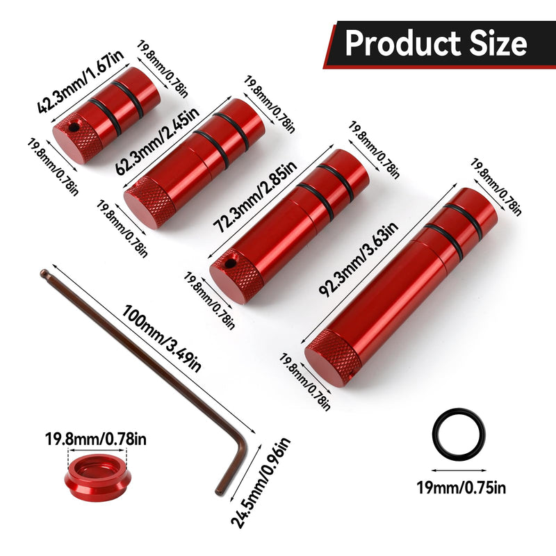 20mm Bench Dogs Set of 8, Non-Slip Aluminum Alloy Table Planing Stop Bench Dogs for T-Track Woodworking Table Workbench Peg Brake Stops Positioning Planing Plug for 20mm Dog Hole, Red